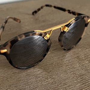 Krewe Sunglasses - St. Louis mirrored matte tortoise style